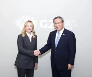 李强会见意大利总理梅洛尼