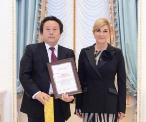 胡树萌被克罗地亚笫四任总统科琳达阁下指定为文化顾问